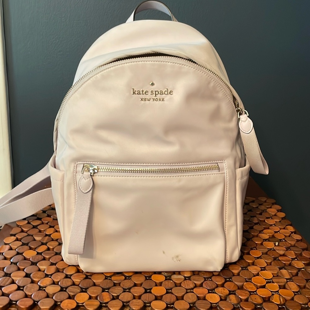 Kate Spade lilac moonlight nylon backpack medium size